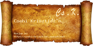 Csehi Krisztián névjegykártya