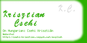krisztian csehi business card